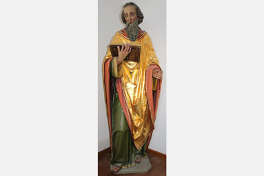 Blattgold im "Überfluss" an einer sakralen Kirchenfigur