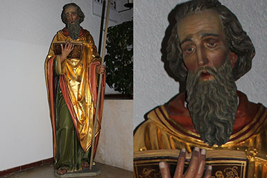 Sakrale Holzstatue «Johannes der Täufer»